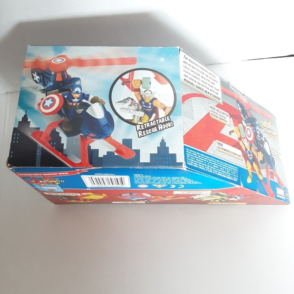 MARVEL SUPER HERO SQUAD HERO HELICOPTER WITH CAPTAIN AMERICA AND THOR - Picture 9 of 9